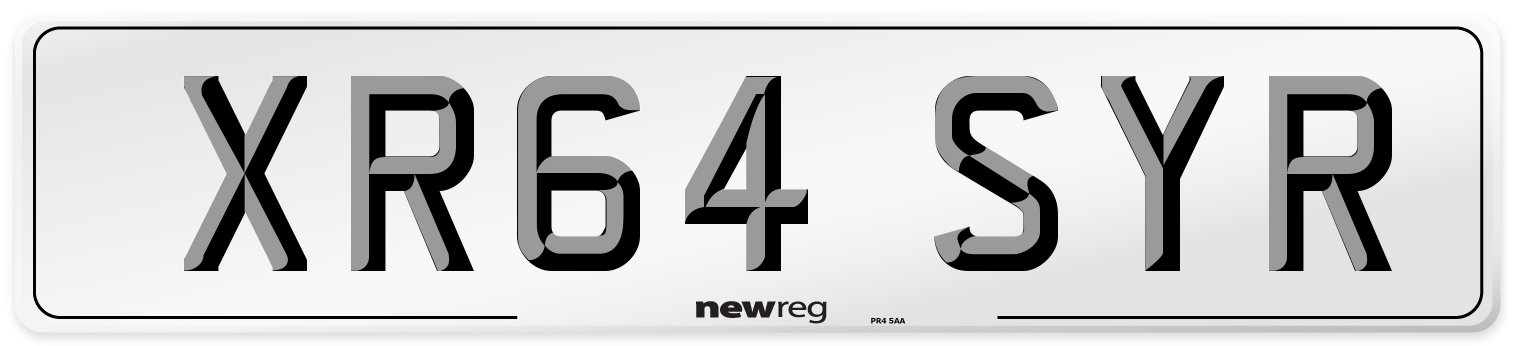 XR64 SYR Number Plate from New Reg
